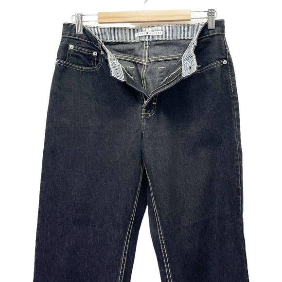 Tommy Hilfiger Vintage Y2K Black Wash Straight Leg Baggy Triple T Jeans Size 10 - Picture 6 of 11